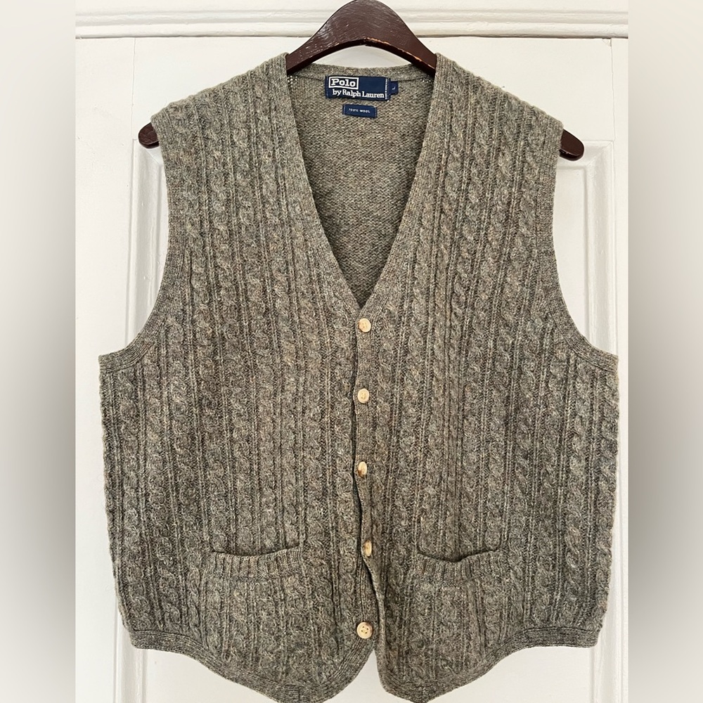 Size L Polo Ralph Lauren cable vest